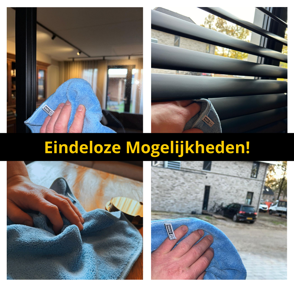 Schoonmaakdoeken - Blauw, 3 stuks
