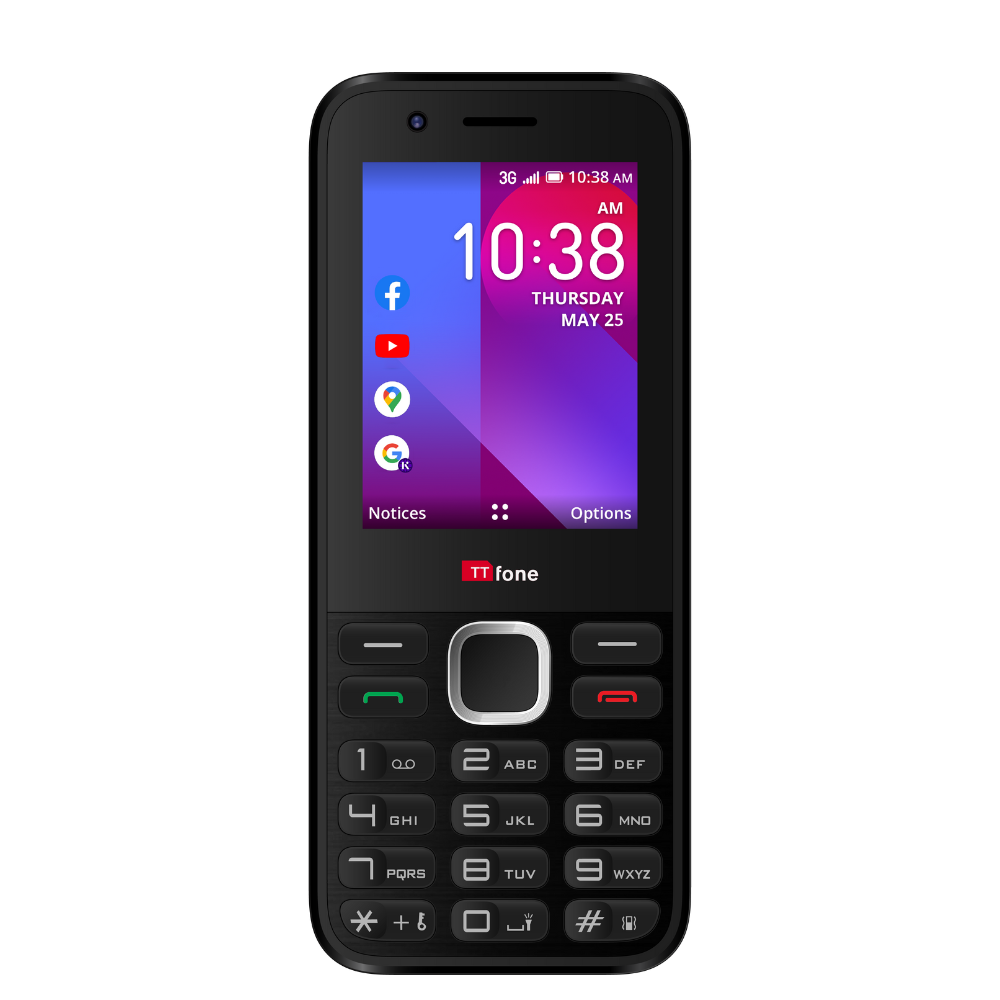 Returned Resale - TTfone TT240 with USB Cable, Giffgaff SIM Card