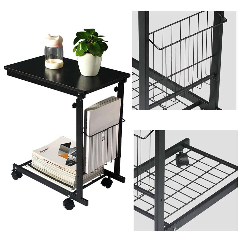 Rolling laptop stand