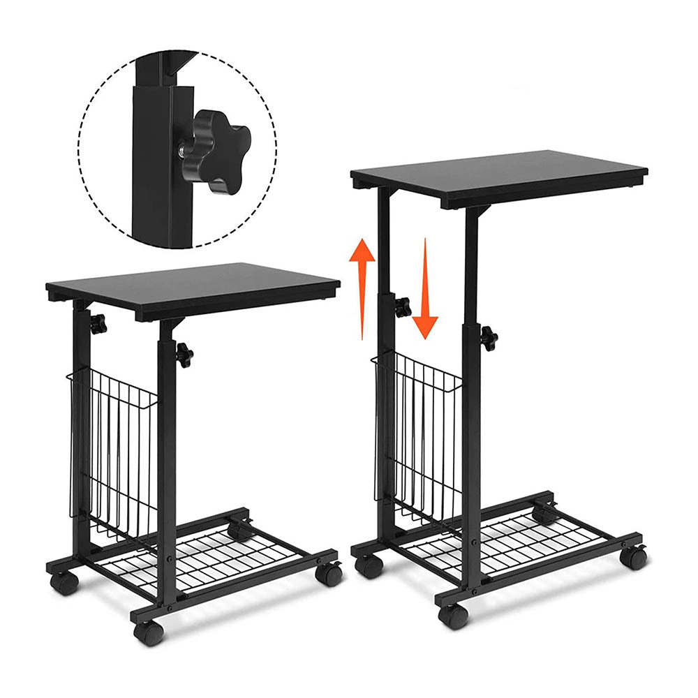 Rolling laptop stand