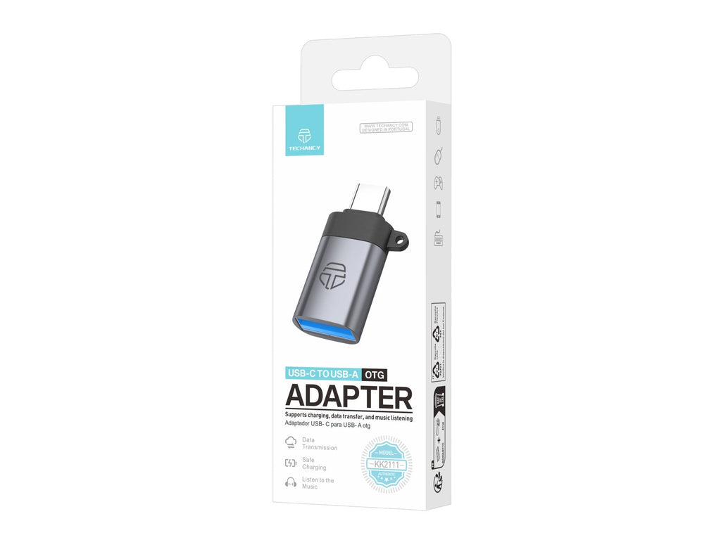 Techancy Adaptador USB-C para USB-A OTG  KK2111, Alta Velocidade de Transferência, Carregamento Seguro e Alta Compatibilidade
